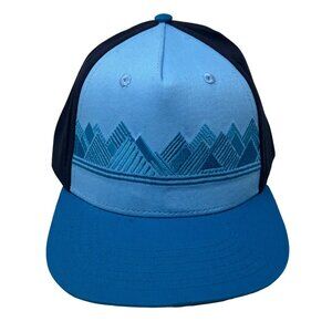 Locale Cordillera Flatbrim Hat Cap Youth One Size Blue Adjustable Snapback NEW